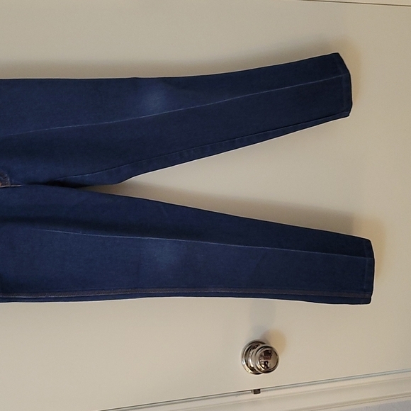 Vtg BRAXTON 1980s Junior High Rise Stretch Blue Denim Ankle Jeans Size 0 - 2 - Picture 3 of 11